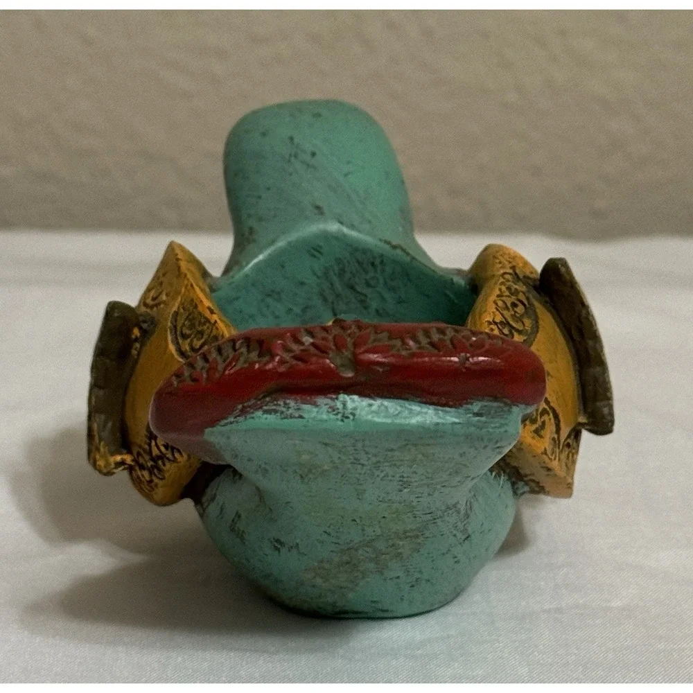 Whimsical Multicolor Bird Trinket Votive Holder Home Decor Artsy Colorful - Picture 5 of 7